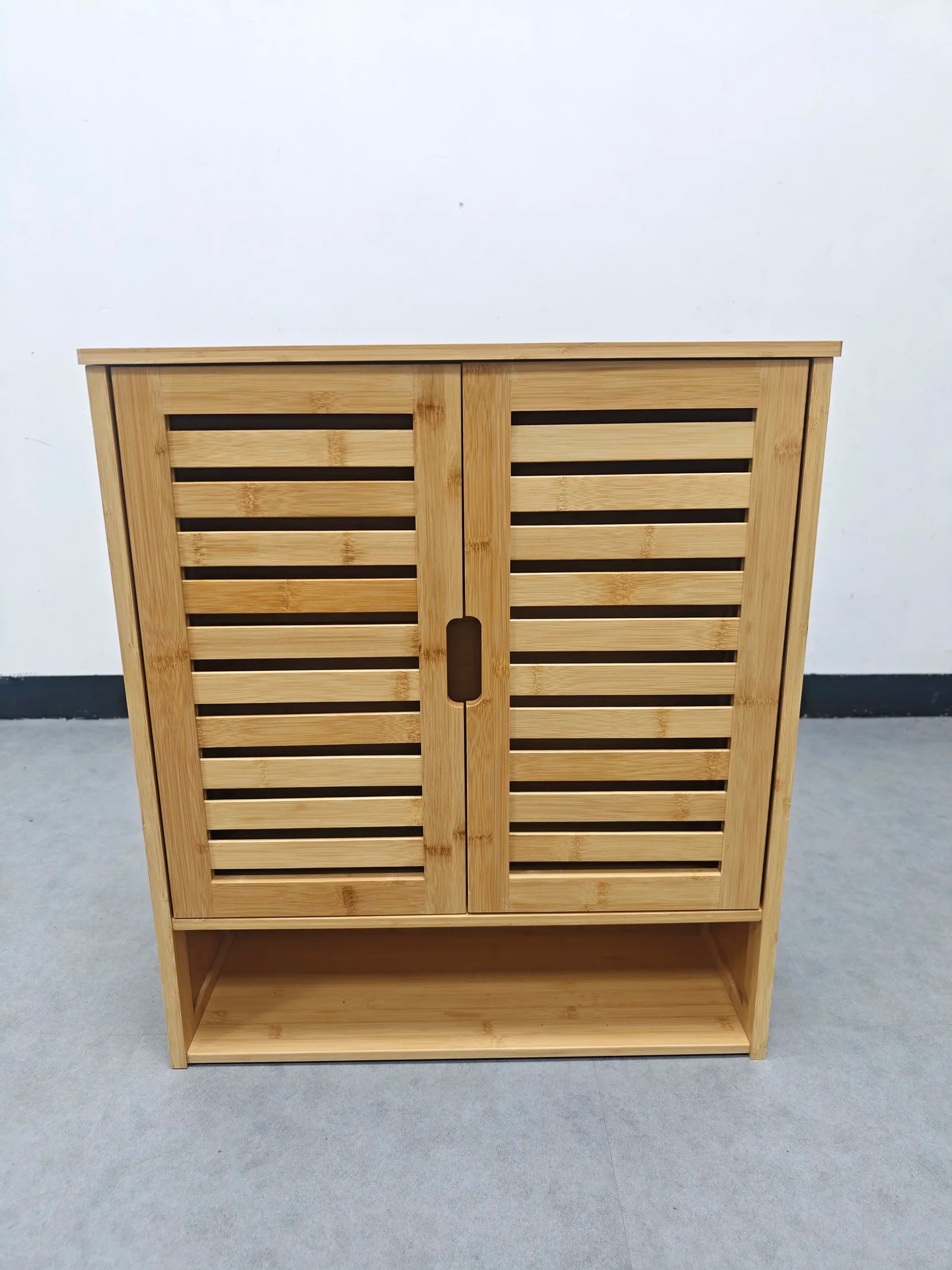Wall Mounted Bamboo Bathroom Cabinet Storage Shelf Medicine Cupboard Organizer Rack for Bathrooms