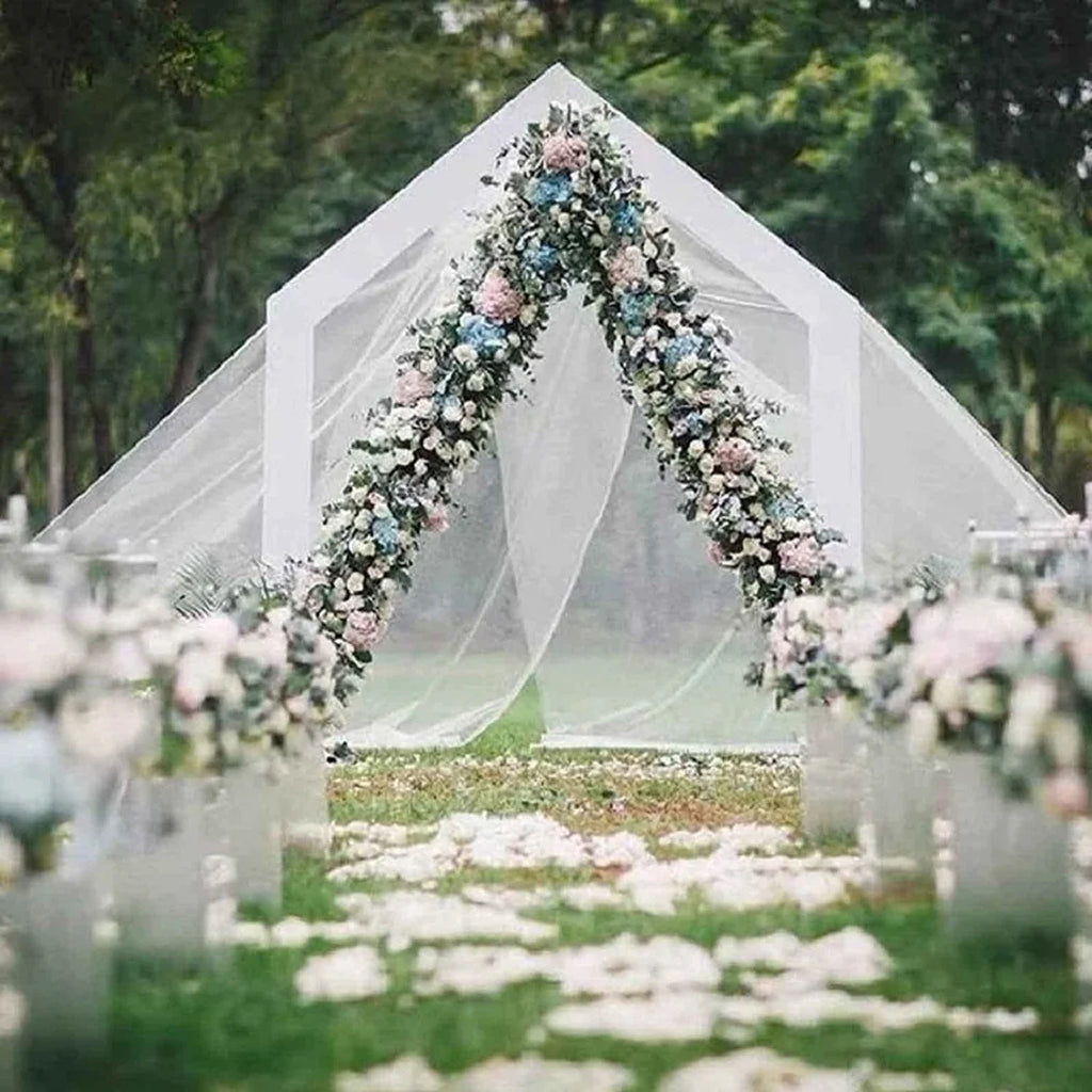 3m Large Wooden Vintage Wedding Arch Triangle Backdrop Stand