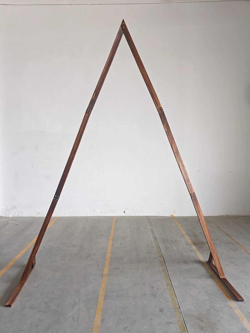 3m Large Wooden Vintage Wedding Arch Triangle Backdrop Stand