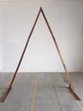 3m Large Wooden Vintage Wedding Arch Triangle Backdrop Stand