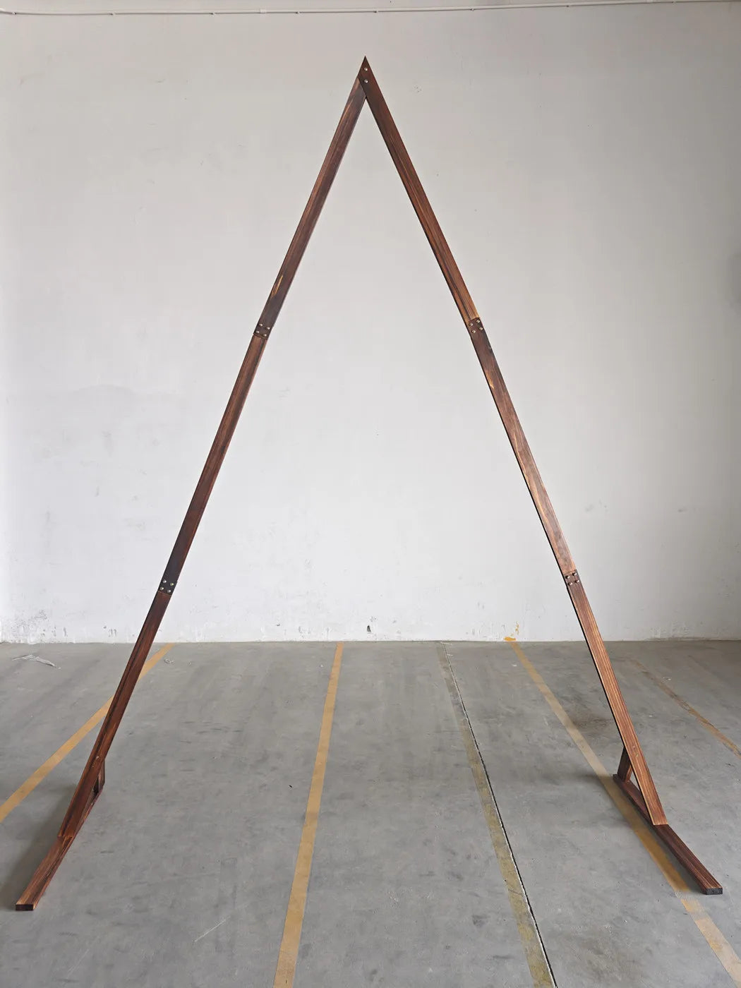 3m Large Wooden Vintage Wedding Arch Triangle Backdrop Stand